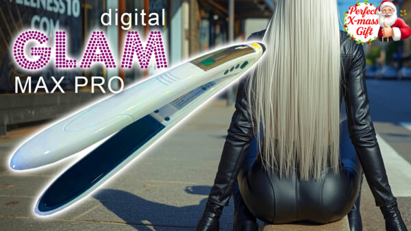 Digital GLAM MAX PRO - Ergonomic Digital Styling Flat Iron - Heavy Duty, Professional, SALON Grade